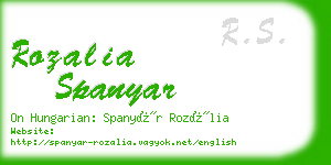 rozalia spanyar business card